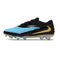 Nike Phantom 6 Low Elite FG Herren Fußballschuhe Blau Golden Schwarz