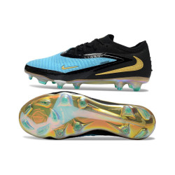 Nike Phantom 6 Low Elite FG Herren Fußballschuhe Blau Golden Schwarz