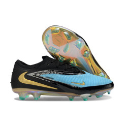 Nike Phantom 6 Low Elite FG Herren Fußballschuhe Blau Golden Schwarz