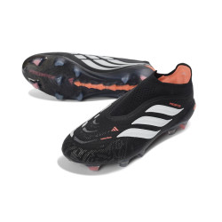 Schuhe adidas Predator Laceless Elite FG Schwarz Weiß