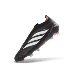 Schuhe adidas Predator Laceless Elite FG Schwarz Weiß