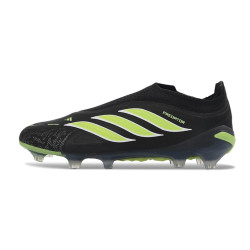 Schuhe adidas Predator Laceless Elite FG Schwarz Schwarz GrÜN