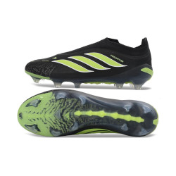 Schuhe adidas Predator Laceless Elite FG Schwarz Schwarz GrÜN