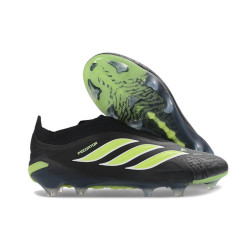 Schuhe adidas Predator Laceless Elite FG Schwarz Schwarz GrÜN
