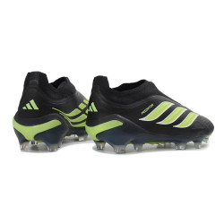 Schuhe adidas Predator Laceless Elite FG Schwarz Schwarz GrÜN