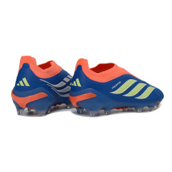 Schuhe adidas Predator Laceless Elite FG Blau Gelb Orange