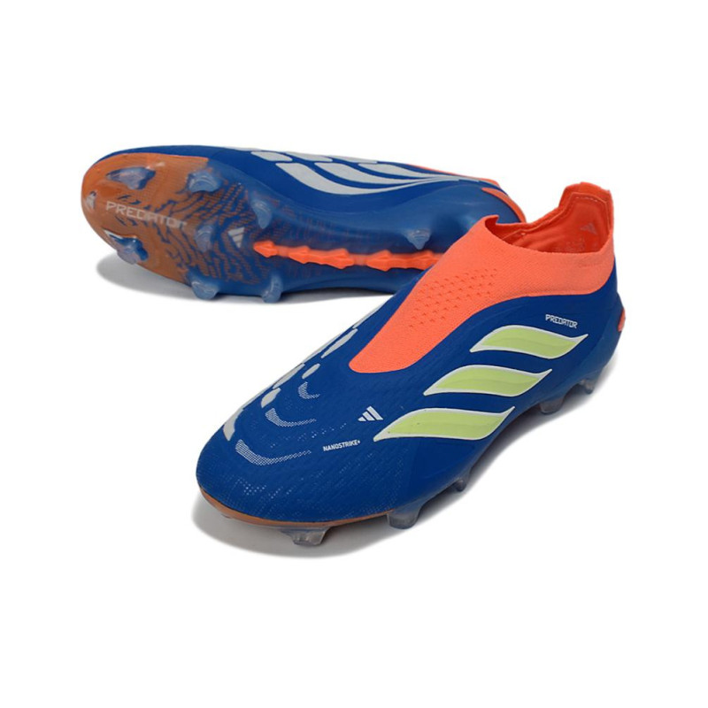 Schuhe adidas Predator Laceless Elite FG Blau Gelb Orange