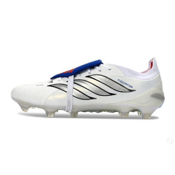adidas Predator Elite Fold Over Tongue FG Weiß Silbern Blau