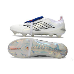 adidas Predator Elite Fold Over Tongue FG Weiß Silbern Blau