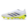 Schuhe adidas Predator Laceless Elite FG Weiß Blau Lila