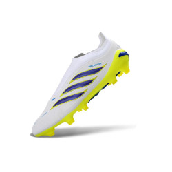 Schuhe adidas Predator Laceless Elite FG Weiß Blau Lila