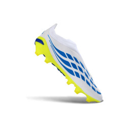 Schuhe adidas Predator Laceless Elite FG Weiß Blau Lila
