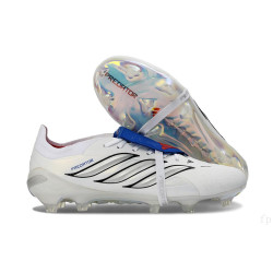 adidas Predator Elite Fold Over Tongue FG Weiß Silbern Blau