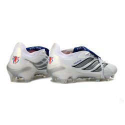 adidas Predator Elite Fold Over Tongue FG Weiß Silbern Blau
