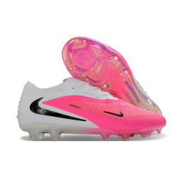 Fußballschuhe Herren Nike PHANTOM 6 LOW FG Rosa Weiß