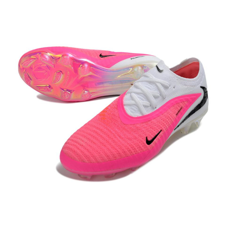 Fußballschuhe Herren Nike PHANTOM 6 LOW FG Rosa Weiß
