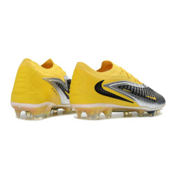 Nike Phantom 6 Low Elite FG Herren Fußballschuhe Gelb Schwarz Silbern