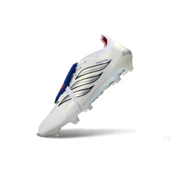 adidas Predator Elite Fold Over Tongue FG Weiß Silbern Blau