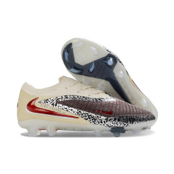 Fußballschuhe Herren Nike PHANTOM 6 LOW FG Weinrot Beige Schwarz