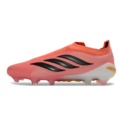 Schuhe adidas Predator Laceless Elite FG Rosa Schwarz