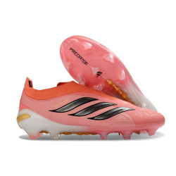 Schuhe adidas Predator Laceless Elite FG Rosa Schwarz