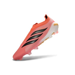 Schuhe adidas Predator Laceless Elite FG Rosa Schwarz