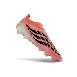 Schuhe adidas Predator Laceless Elite FG Rosa Schwarz