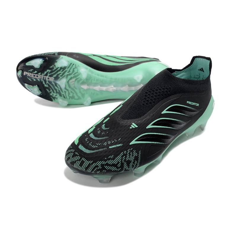 Schuhe adidas Predator Laceless Elite FG Schwarz GrÜN