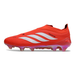 Fussballschuhe adidas Predator 26 Schnürsenkellose Elite FG Rot Weiß