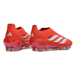 Fussballschuhe adidas Predator 26 Schnürsenkellose Elite FG Rot Weiß