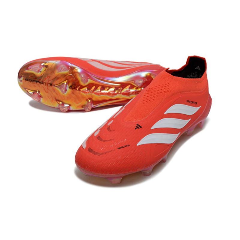 Fussballschuhe adidas Predator 26 Schnürsenkellose Elite FG Rot Weiß
