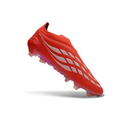 Fussballschuhe adidas Predator 26 Schnürsenkellose Elite FG Rot Weiß