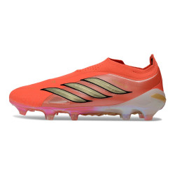 Fussballschuhe adidas Predator 26 Schnürsenkellose Elite FG Orange Golden Schwarz