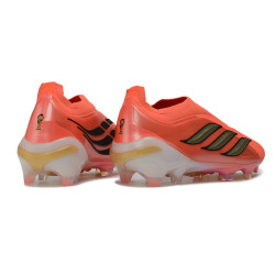 Fussballschuhe adidas Predator 26 Schnürsenkellose Elite FG Orange Golden Schwarz