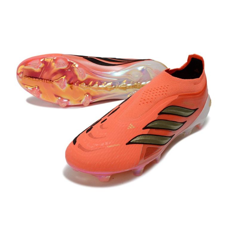 Fussballschuhe adidas Predator 26 Schnürsenkellose Elite FG Orange Golden Schwarz