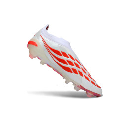 Fussballschuhe adidas Predator 26 Schnürsenkellose Elite FG Weiß Rot Schwarz