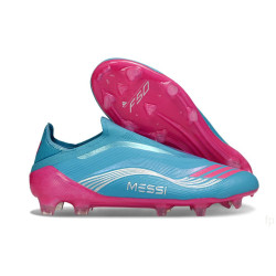Messi  adidas F50 Elite Laceless FG Blau Rosa