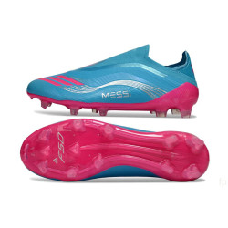 Messi  adidas F50 Elite Laceless FG Blau Rosa