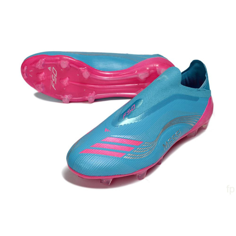 Messi  adidas F50 Elite Laceless FG Blau Rosa