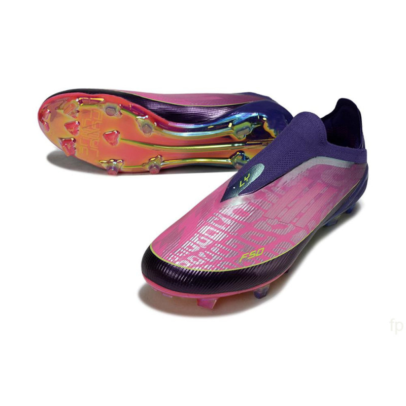 Adidas F50 Elite Schnürungslos FG X Lamine Yamal Unity Violett Ftwr Weiß Lucid Lemon