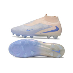 Nike Phantom 6 High Elite Fußball Schuhe Hellblau Beige
