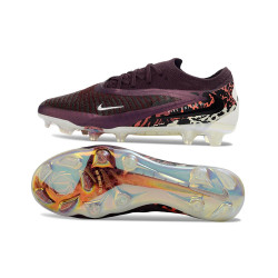 Fußballschuhe Nike Phantom 6 L Elite FG Weinrot Univ Rot Fossil