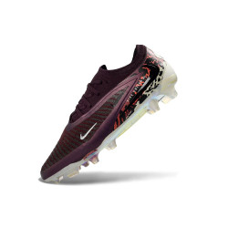 Fußballschuhe Nike Phantom 6 L Elite FG Weinrot Univ Rot Fossil