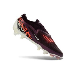 Fußballschuhe Nike Phantom 6 L Elite FG Weinrot Univ Rot Fossil