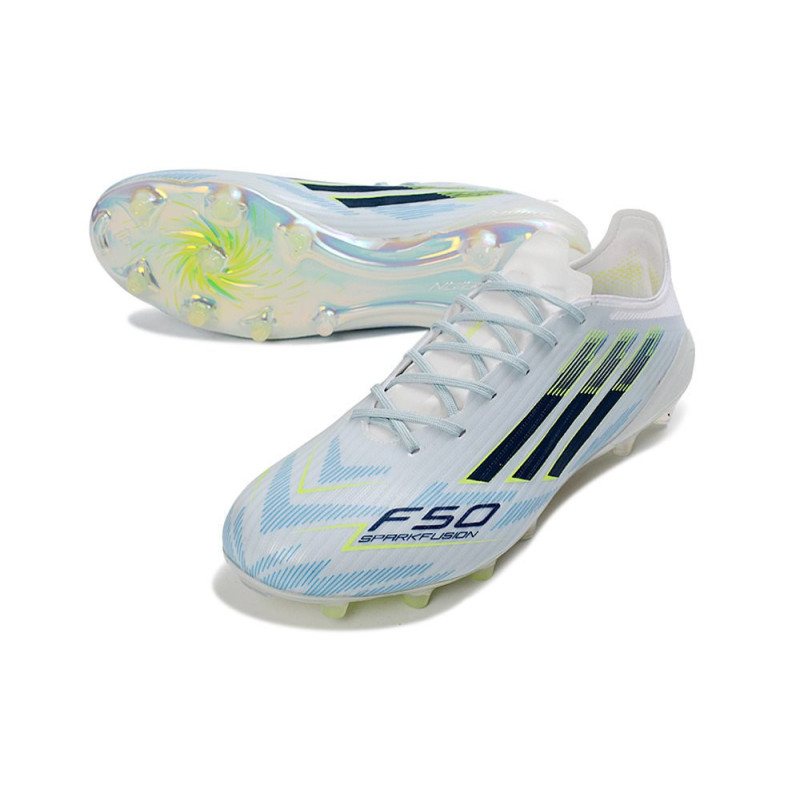 Fußballschuhe adidas F50 Elite FG Wit Blau Schwarz