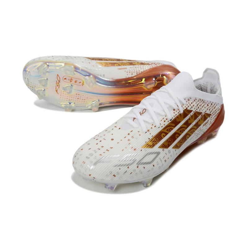 Fußballschuhe adidas F50 Elite FG Weiß Golden