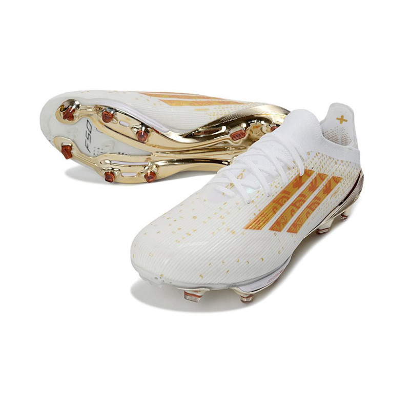 Fußballschuhe adidas F50+ FG Weiß Golden