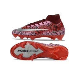 Nike Mercurial Zoom Superfly X Elite FG Fußballschuh Rot Silbern