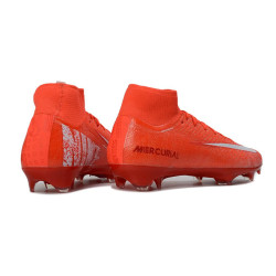 Nike Air Zoom Mercurial Superfly X Elite FG Rot Weiß