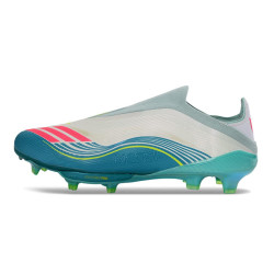adidas F50+ Elite Laceless FG Fußballschuhe Messi Aurora Radiante Weiß